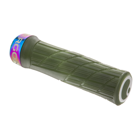 Puños ERGON GE1 EVO Factory verde musgo escarchado con abrazaderas Oil Slick