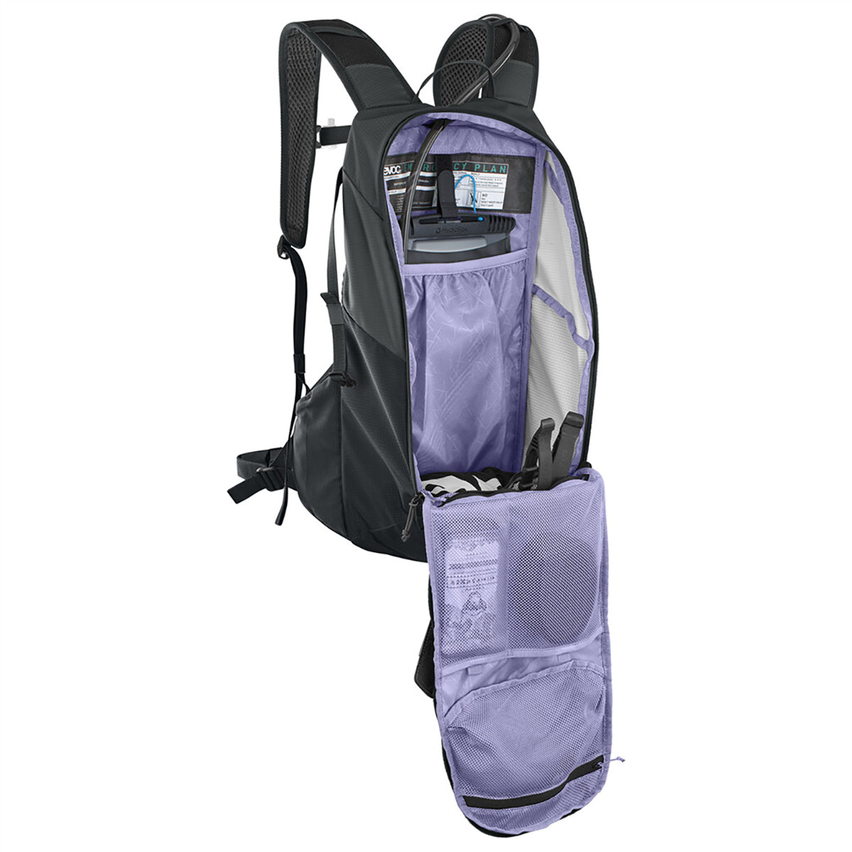 Mochila EVOC RIDE 16 Negro/Morado