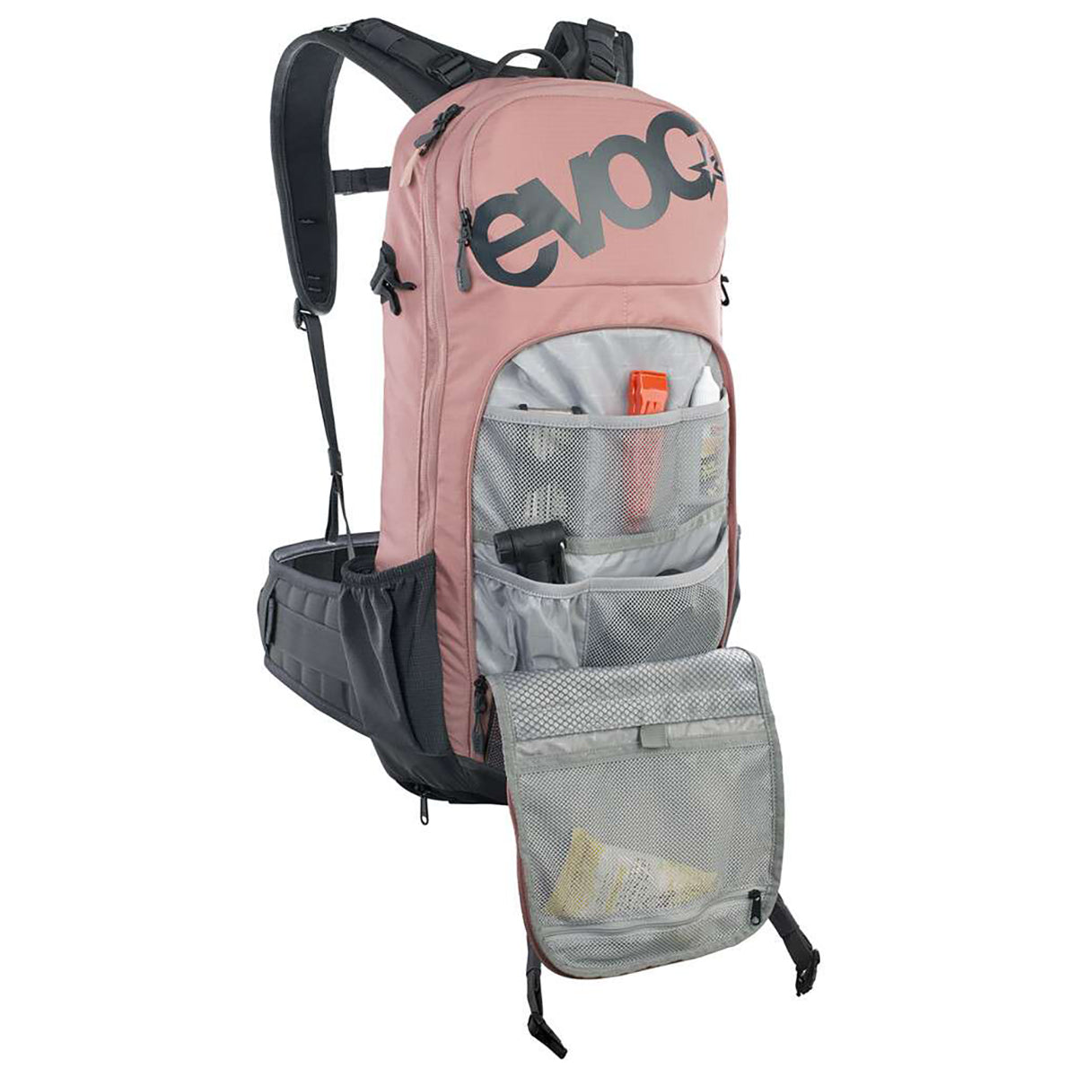 Mochila EVOC PROTECTOR FR ENDURO 16 con Protección Dorsal Integral Rosa