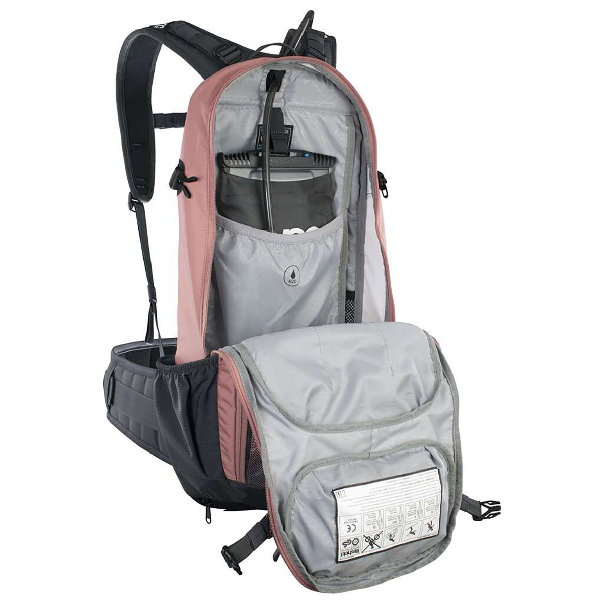 Mochila EVOC PROTECTOR FR ENDURO 16 con Protección Dorsal Integral Rosa