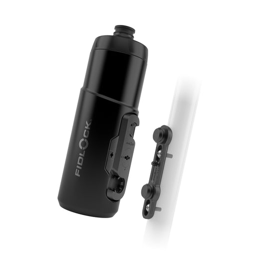 Kit portabidón y portabidón FIDLOCK TWIST BIKE BASE 600 ml Negro