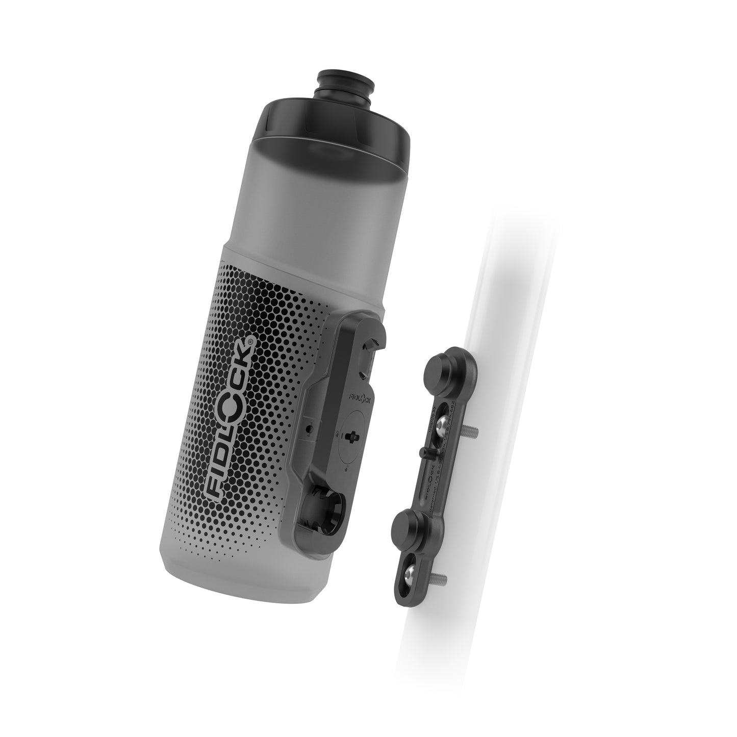 Kit portabidón y portabidón FIDLOCK TWIST BIKE BASE 600 ml Ahumado