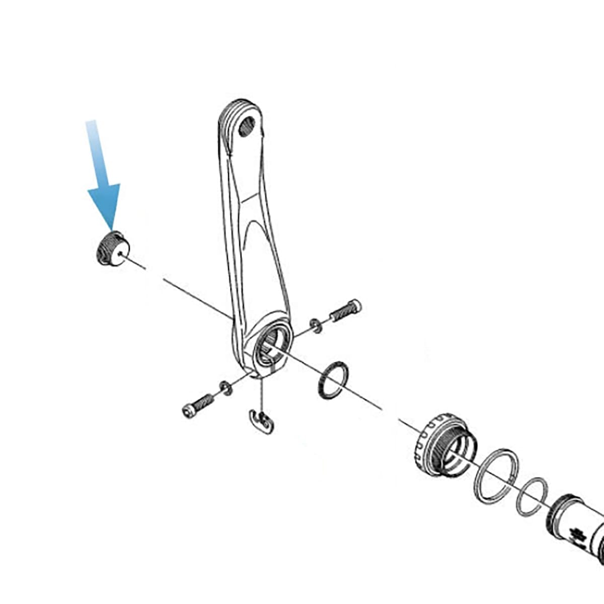 Vis de Manivelle Gauche SHIMANO SORA 3500 / TIAGRA 4600 / 105 5700 / ULTEGRA 6700