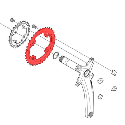 Plato Exterior SHIMANO XTR M980 10V 4 Agujeros 104 mm