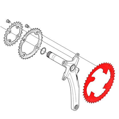 Plato Exterior SHIMANO XTR M980 10V 4 Agujeros 104 mm