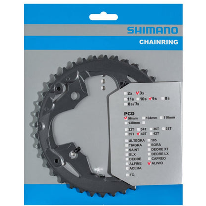 Plato Intermedio/Exterior SHIMANO ALIVIO M4000 9V 4 Agujeros 96 mm
