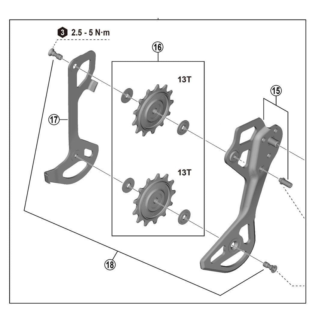 SHIMANO XTR RD-M9250 12V Cambio Trasero SGS