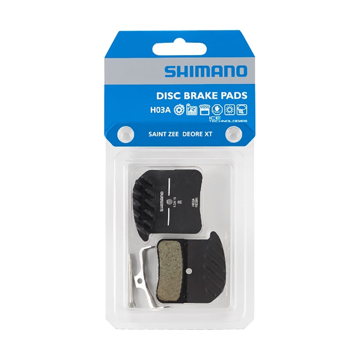 SHIMANO H03A 4 Pistones SAINT / XT 8020 / ZEE Pastillas Orgánicas Ventiladas