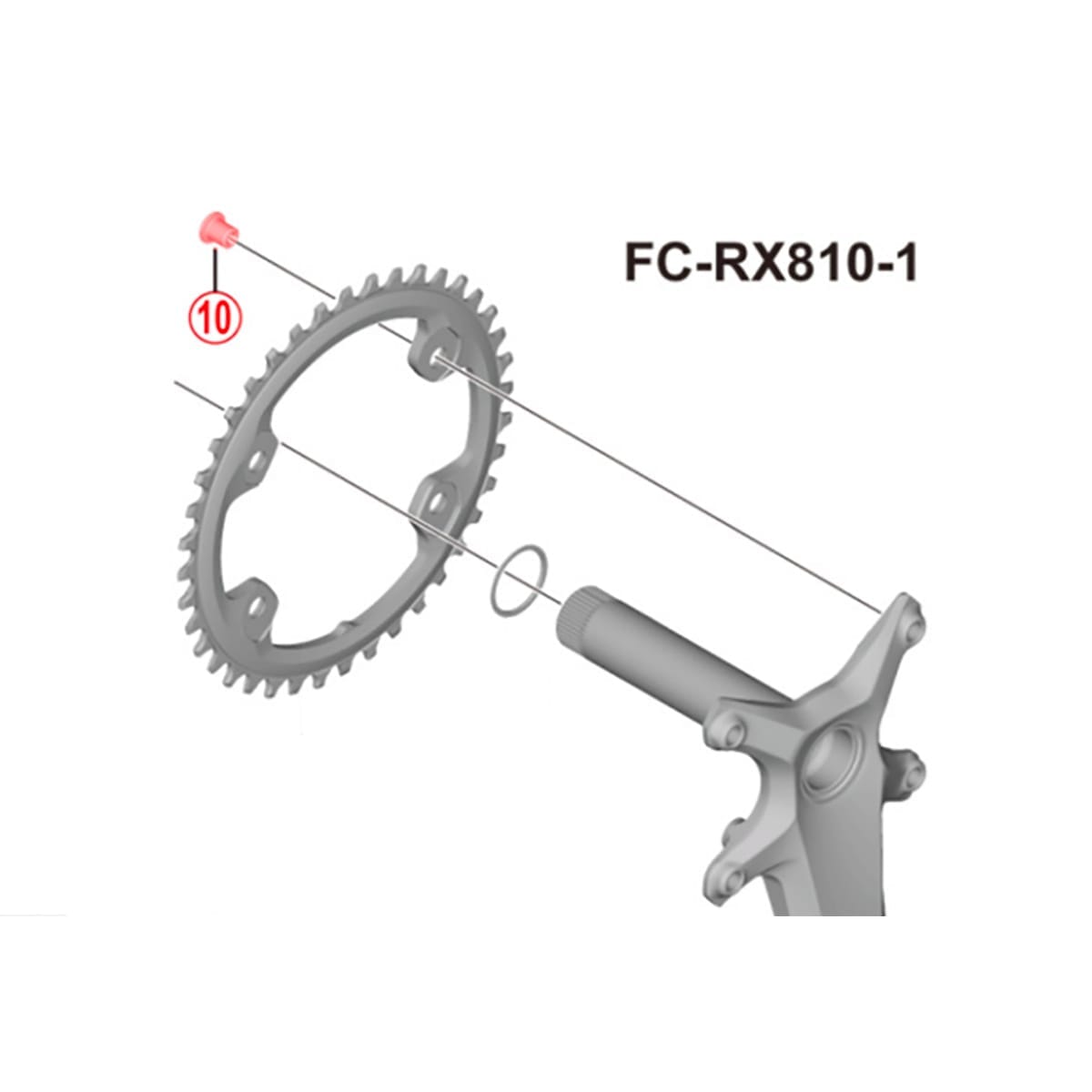 Kit 4 Vis de Plateau pour Pédalier SHIMANO GRX FC-RX810