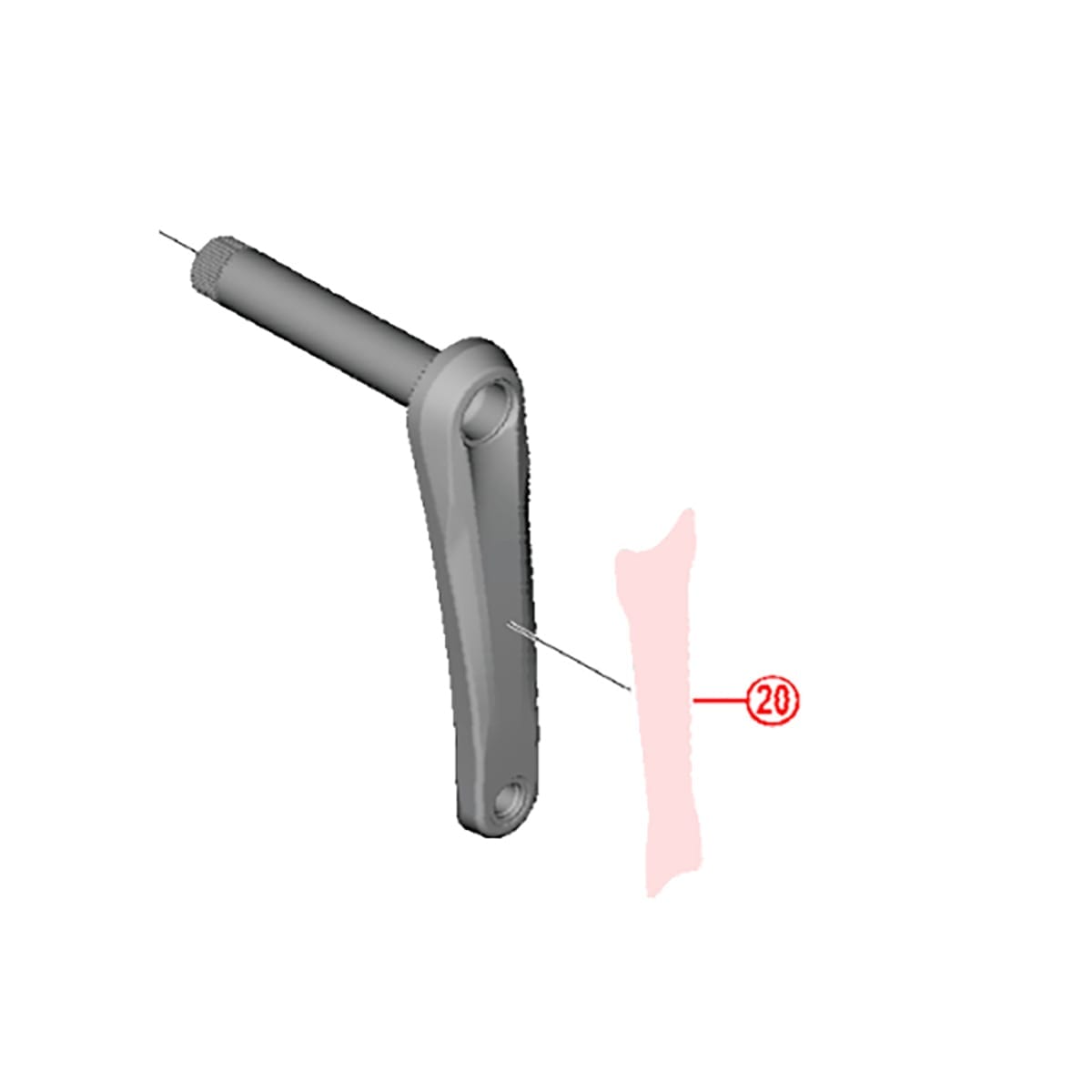 Kit de 2 protectores de biela SHIMANO XT FC-M8100 165/170 mm #Y0J698070