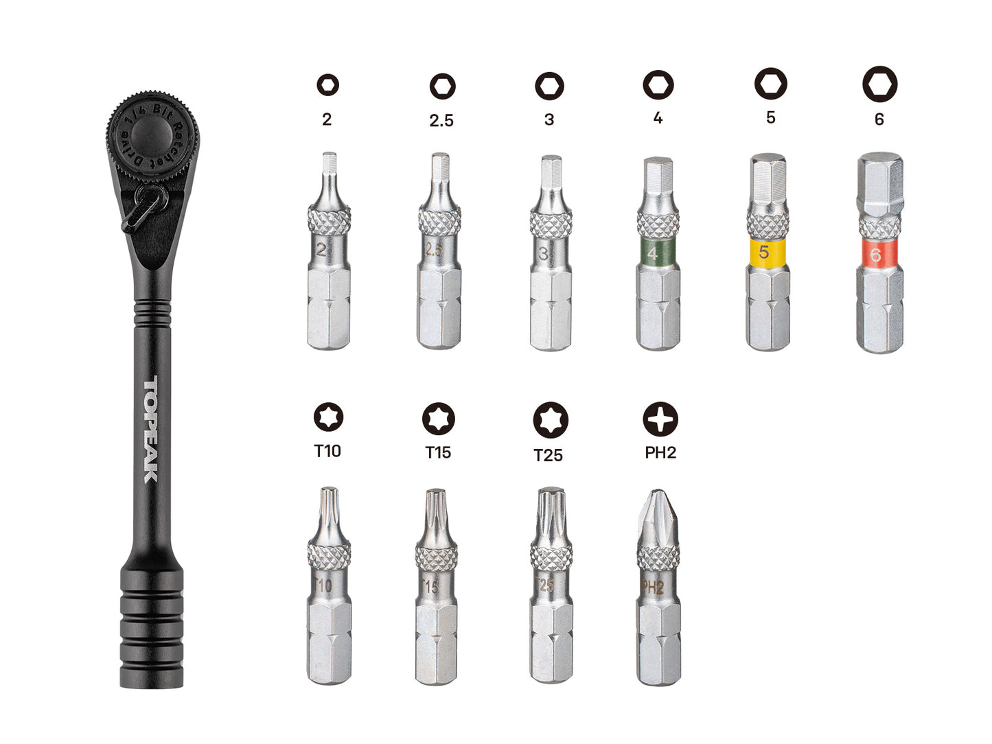 Llave de carraca compacta TOPEAK RATCHET ROCKET ESSENTIAL Negra