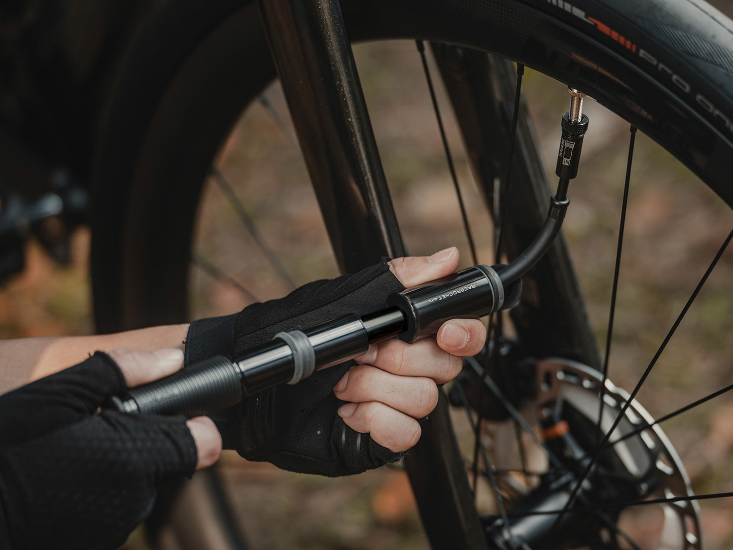 TOPEAK RACEROCKET Mini Bomba de Mano Negra