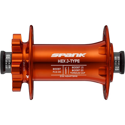 Buje delantero SPANK HEX 15/20 mm Boost naranja