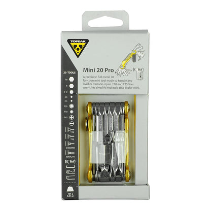 Multiherramienta TOPEAK MINI PRO Dorada (20 Herramientas + Funda)