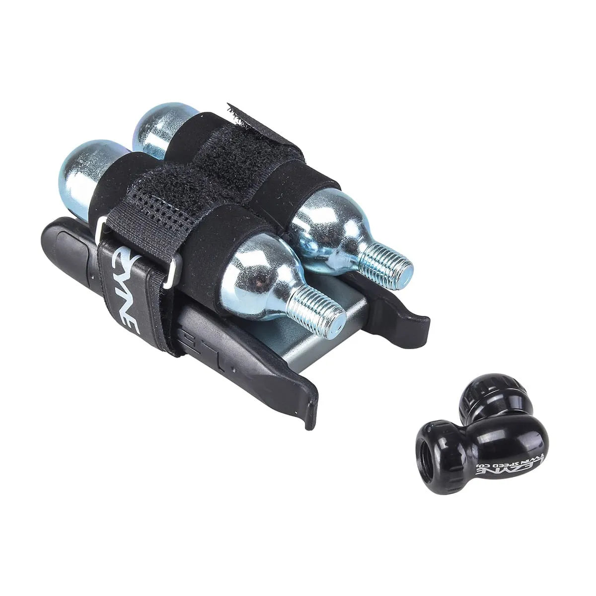 KIT LEZYNE TWIN Capuchón de percusión de CO2 + cartucho de CO2 roscado de 16 g (x2)