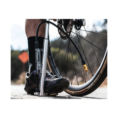 Bomba de Pie Compacta LEZYNE MICRO FLOOR DRIVE DIGITAL HVG Plata