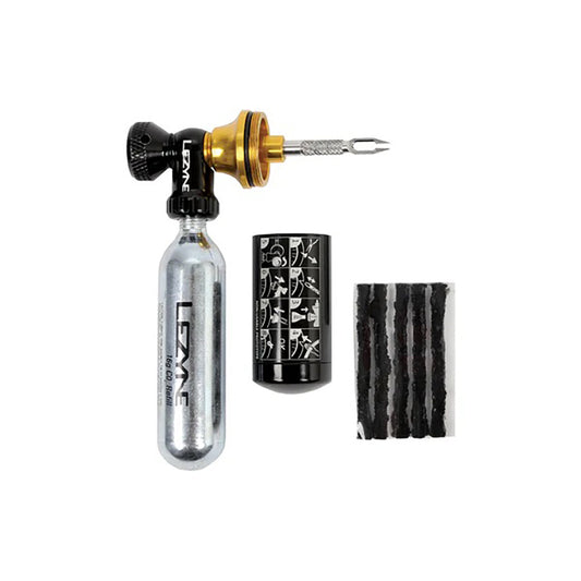 Kit de Reparación Tubeless CO2 LEZYNE BLASTER + 5 Mechas + 2x Cartuchos CO2