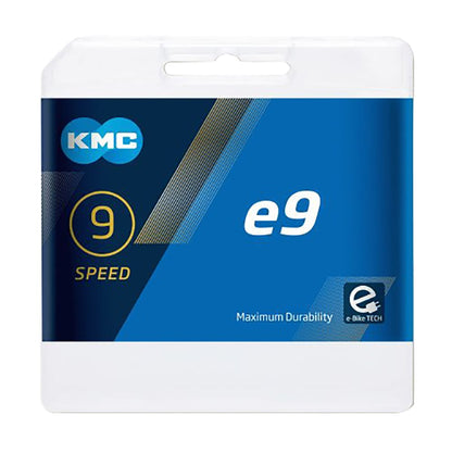 Cadena 9V E-Bike KMC e9 Plata