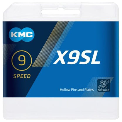 Cadena 9V KMC X9SL Ti-N Oro