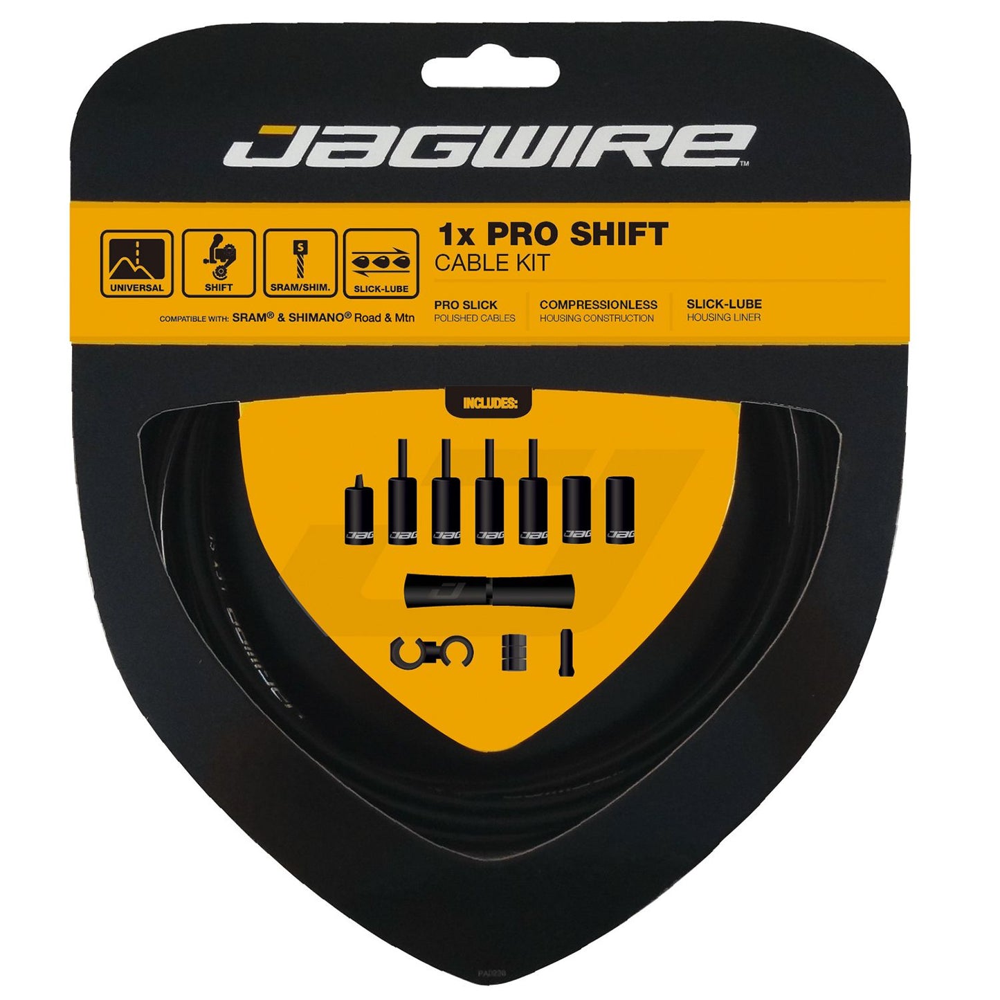 JAGWIRE PRO SHIFT 1X Kit de cable y latiguillo de desviador negro