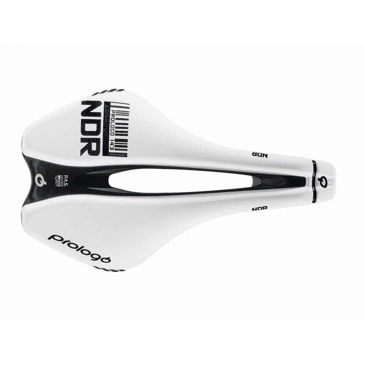 Sillín PROLOGO DIMENSION NDR Carbono Raíles anchura 143mm Blanco