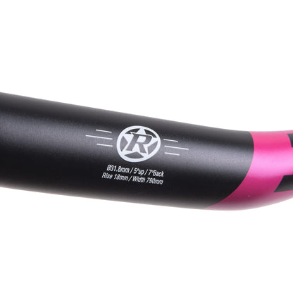 Manillar REVERSE COMPONENTS BASE Rise 18mm 790mm Negro/Rosa