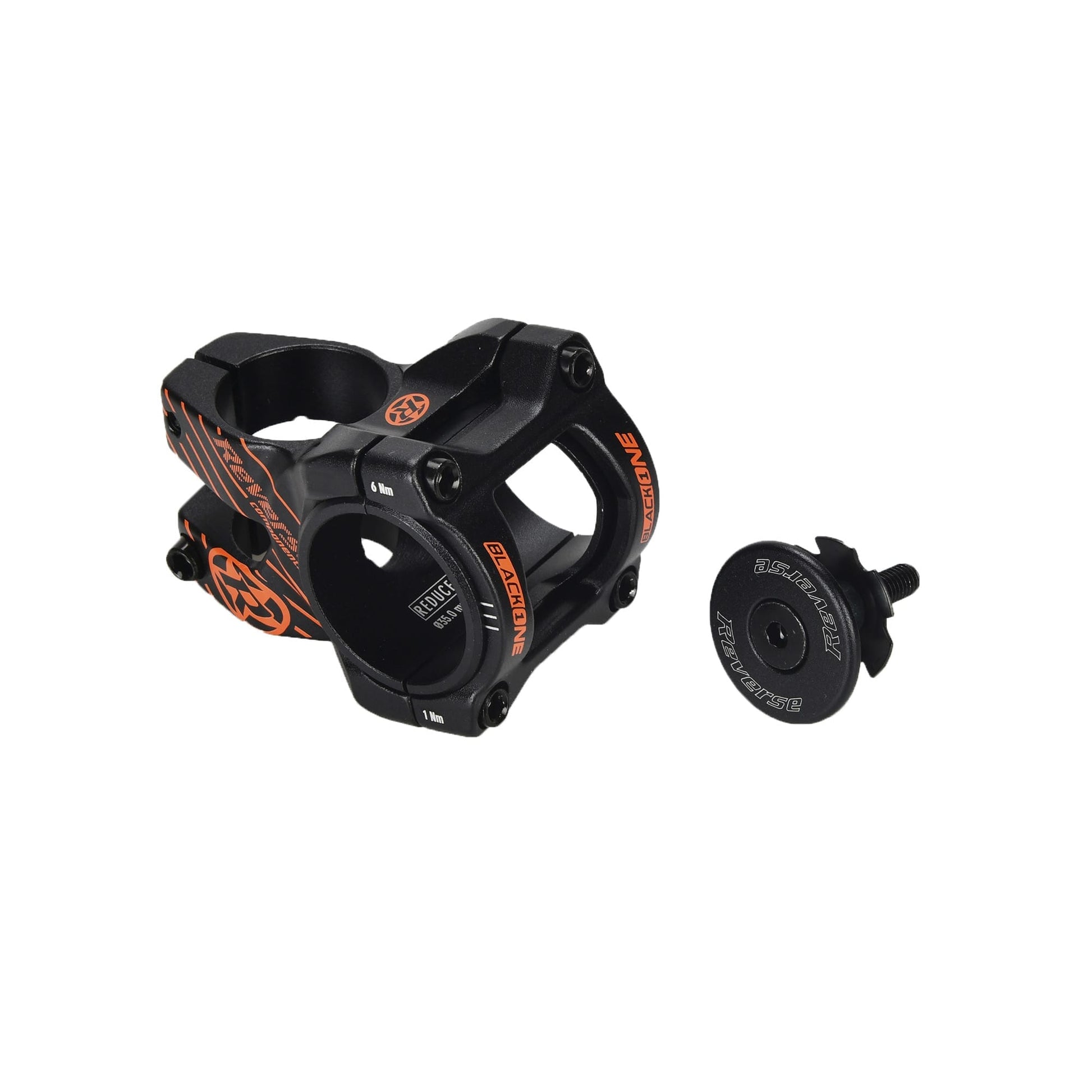 Potence REVERSE COMPONENTS BLACK ONE D-2 Noir/Orange