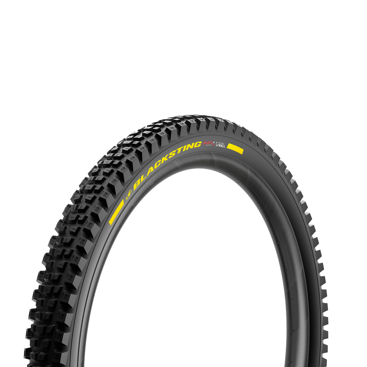 Cubierta PIRELLI SCORPION BLACK STING 29x2.40 Soft DualWall Tubeless Ready de aro flexible negro/amarillo Team Edition