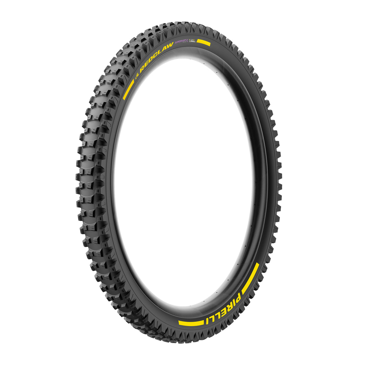 Neumático PIRELLI SCORPION RED CLAW 29x2.40 Supersoft DH+Wall Tubeless Ready de aro flexible negro/amarillo Edición Equipo