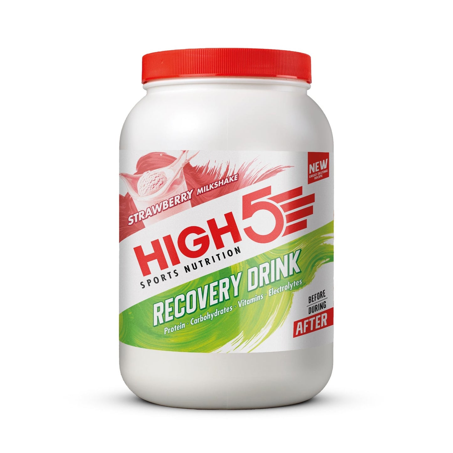 BEBIDA DE RECUPERACIÓN High5 (1.6kg) Batido de Fresa
