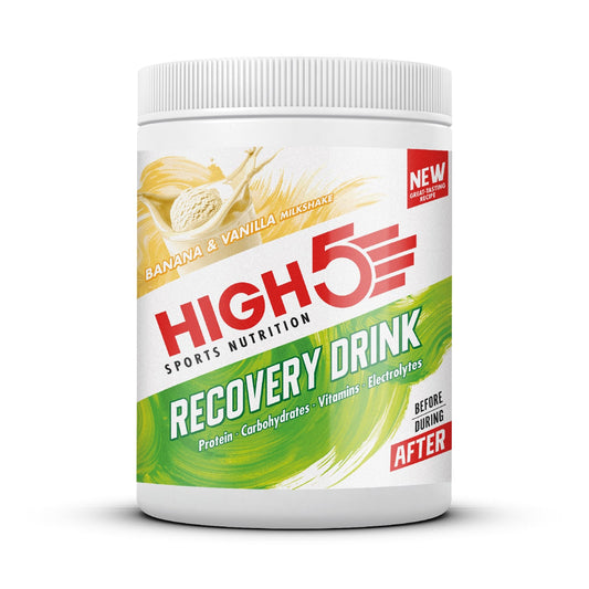 BEBIDA DE RECUPERACIÓN High5 (450g) Batido de Plátano y Vainilla