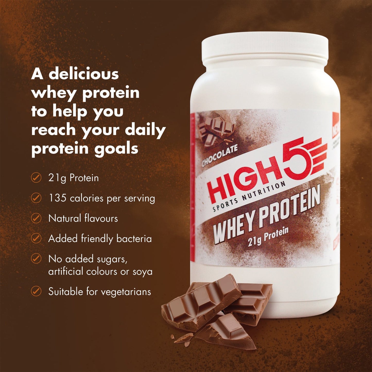 High5 WHEY PROTEIN Bebida de Recuperación (700g) Chocolate