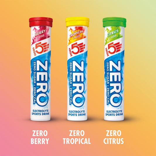 3x20 Pack High5 ZERO Hidratación Electrolitos Frutas Rojo/Limón/Tropical Pastillas