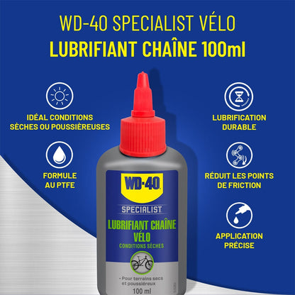 Lubricante de Cadena WD-40 SPECIALIST Condiciones Secas (100 ml)