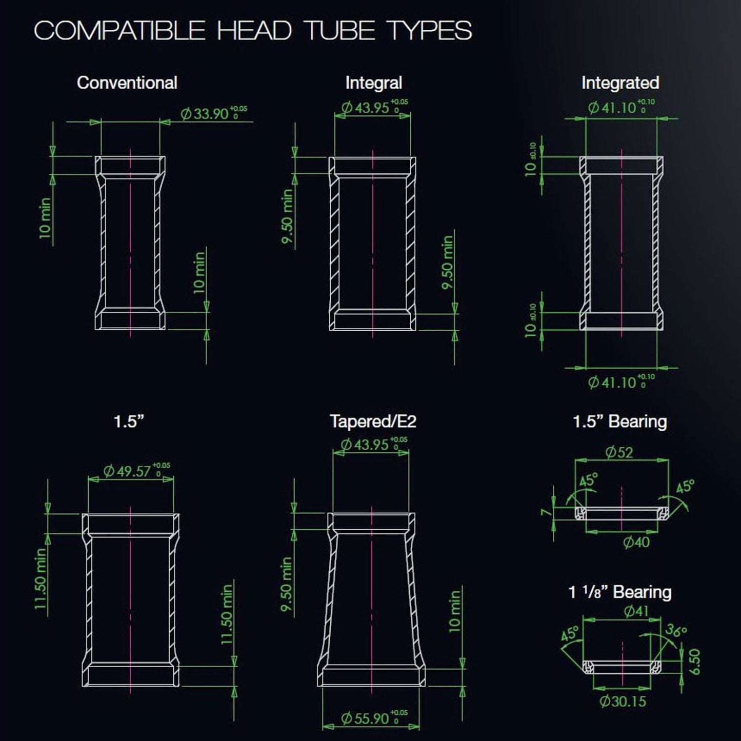 Tazón alto para HOPE PICK'N'MIX 1"1/8 IS41 Auricular integrado Negro