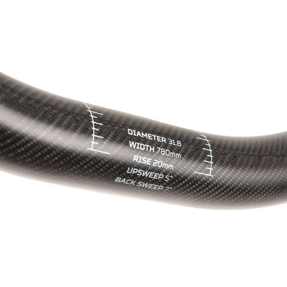 Manillar HOPE CARBON Rise 20 mm 31,8/800 mm
