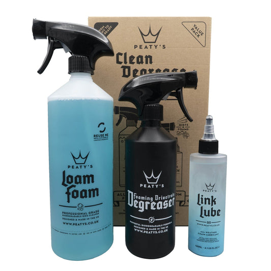 Kit de mantenimiento PEATY'S WASH DEGREASE LUBRICATE STARTER PACK