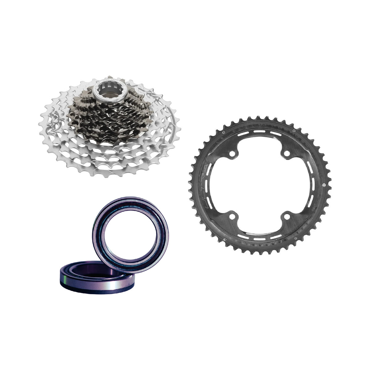 Kit de cassette de titanio, plato de carbono y rodamientos cerámicos USB CAMPAGNOLO ULTRA – foto principal sobre fondo blanco