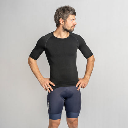 Camiseta interior de manga corta GRIPGRAB PACR SPRING AUTUMN SEAMLESS negra