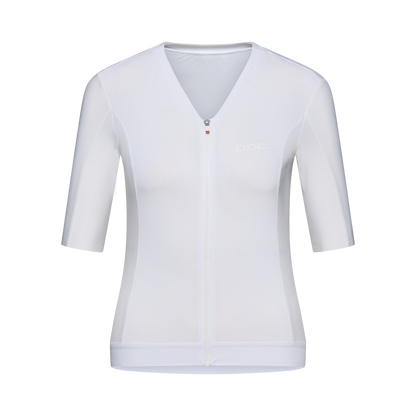 Maillot POC RACEDAY Mujer Manga Corta Blanco
