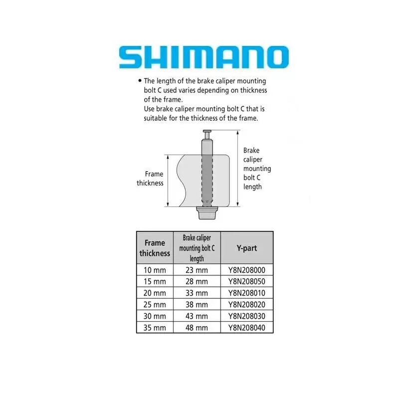 Tornillo de fijación de la pinza SHIMANO FLATMOUNT Tipo C