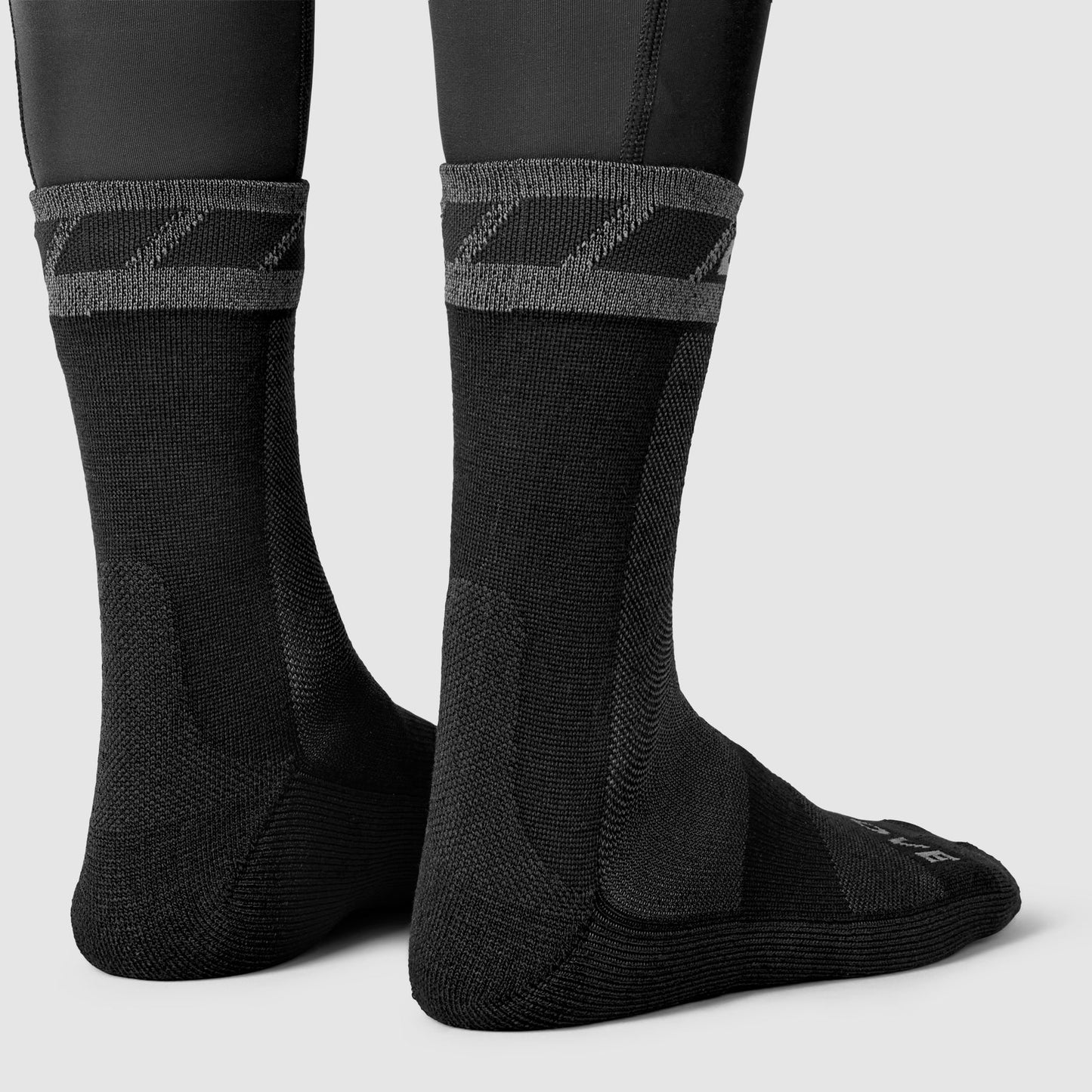 GRIPGRAB Merino Calcetines de Invierno Negro