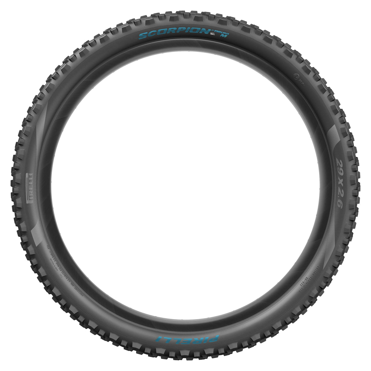 Cubierta PIRELLI SCORPION ENDURO M COLOUR EDITION 29x2.40 HardWall Tubeless Ready plegable negro/turquesa Petronas