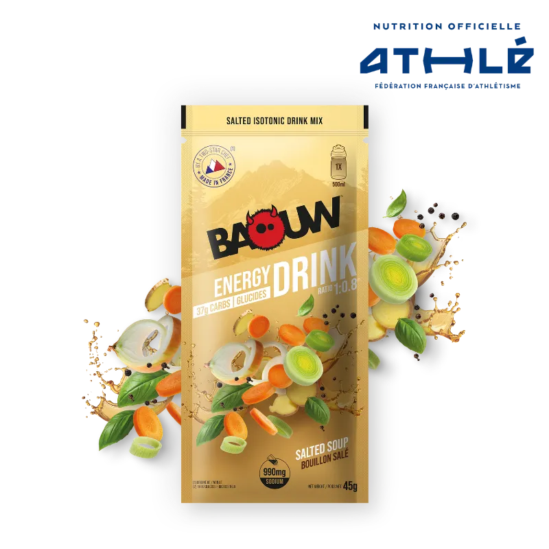Bebida energética BAOUW ISOTONIC de caldo salado, 45 g