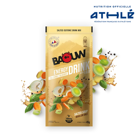 Bebida energética BAOUW ISOTONIC de caldo salado, 45 g