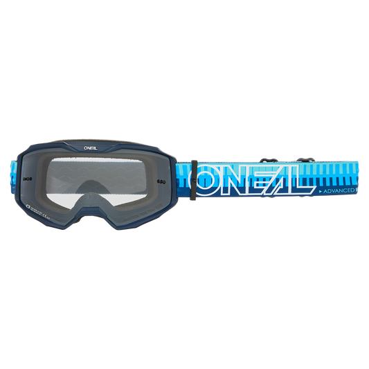 Máscara O'NEAL B-10 STRIPED Azul Escudo Transparente