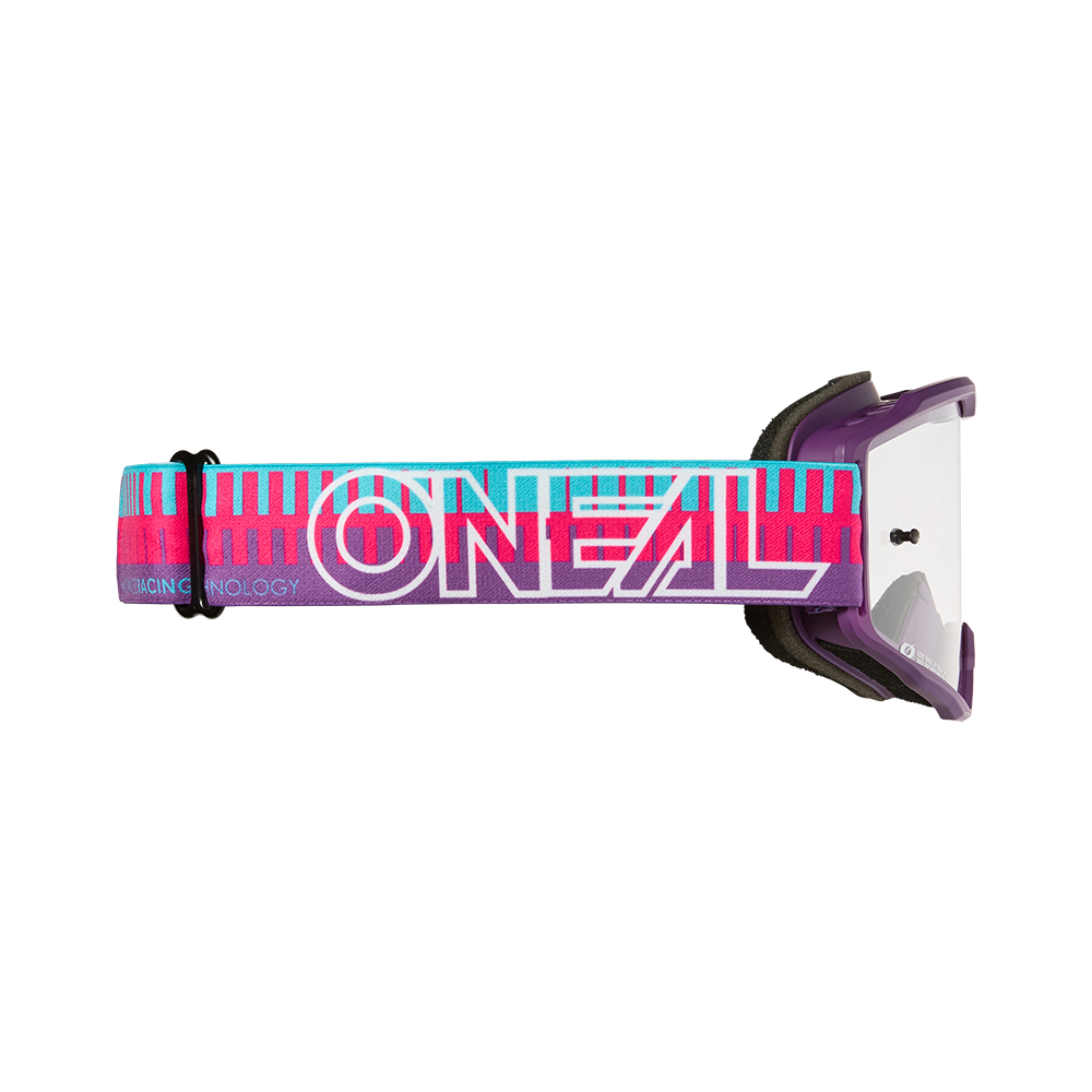 Máscara O'NEAL B-10 STRIPED Rosa/Violeta Escudo transparente