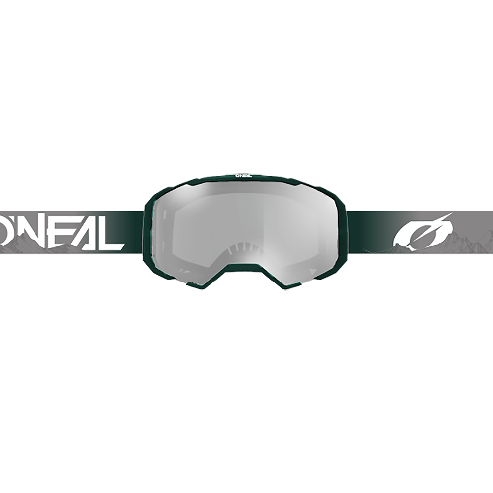 Máscara O'NEAL B-22 COVERT Gris/Verde Pantalla Transparente