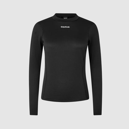 Camiseta interior de manga larga para mujer GRIPGRAB CICLISMO INVIERNO negra