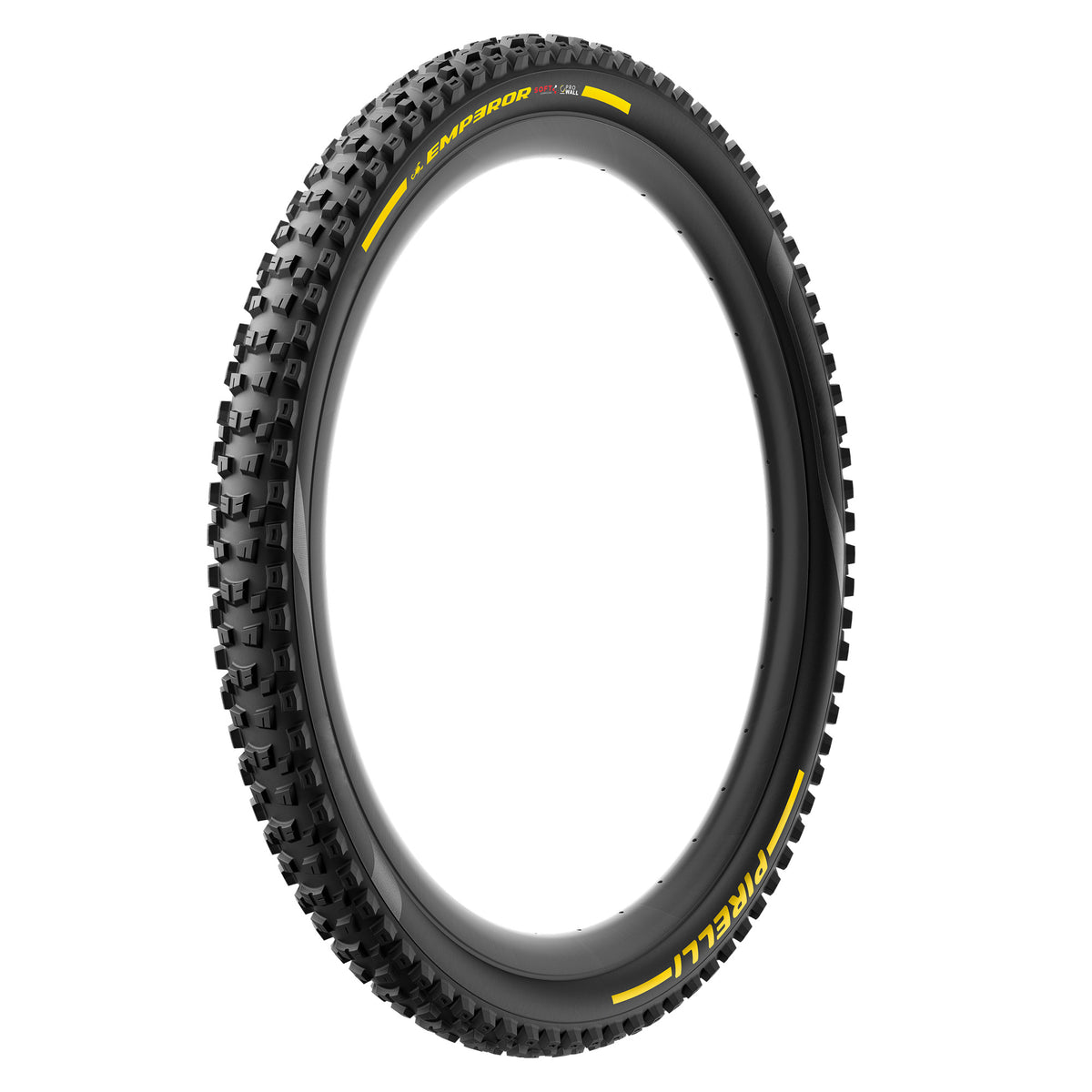 Cubierta PIRELLI SCORPION EMPEROR 27.5x2.40 Soft ProWall Tubeless Ready de aro flexible negro/amarillo Team Edition